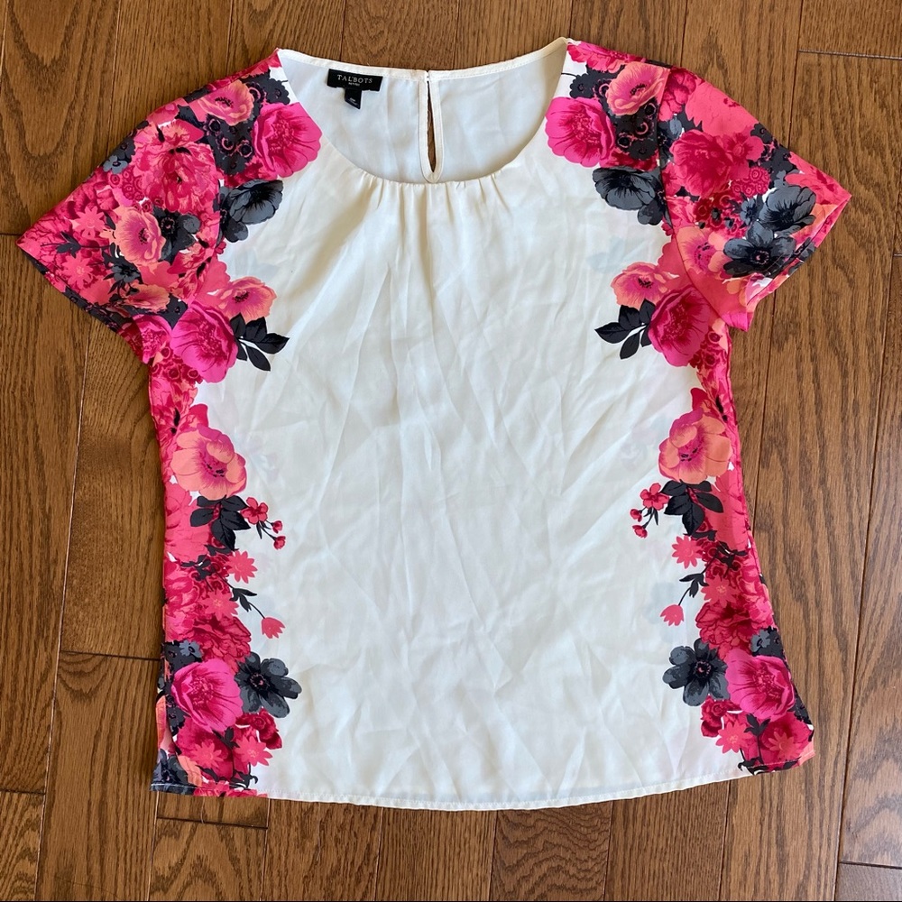 Talbots Rose Floral Blouse
